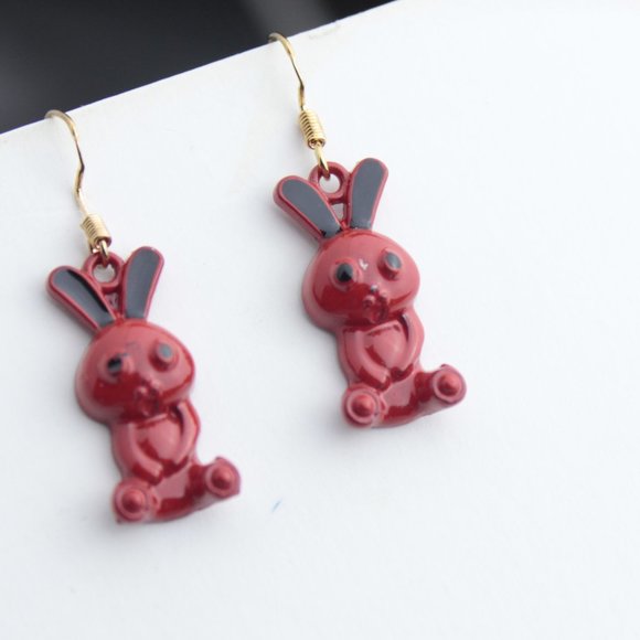 🌺925 Sterling silver hook Red cartoon earring - Picture 9 of 13